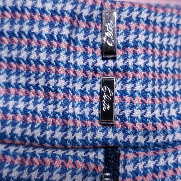 Pendleton Plaid Houndstooth Blue Wool Pants - Picture 9 of 16